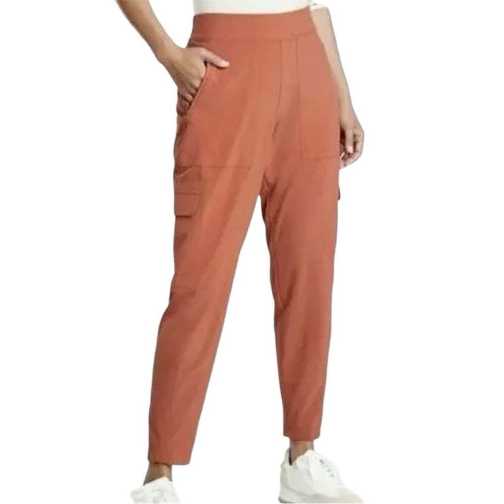 Athleta Chelsea Lined Orange Cargo Pants Size 16